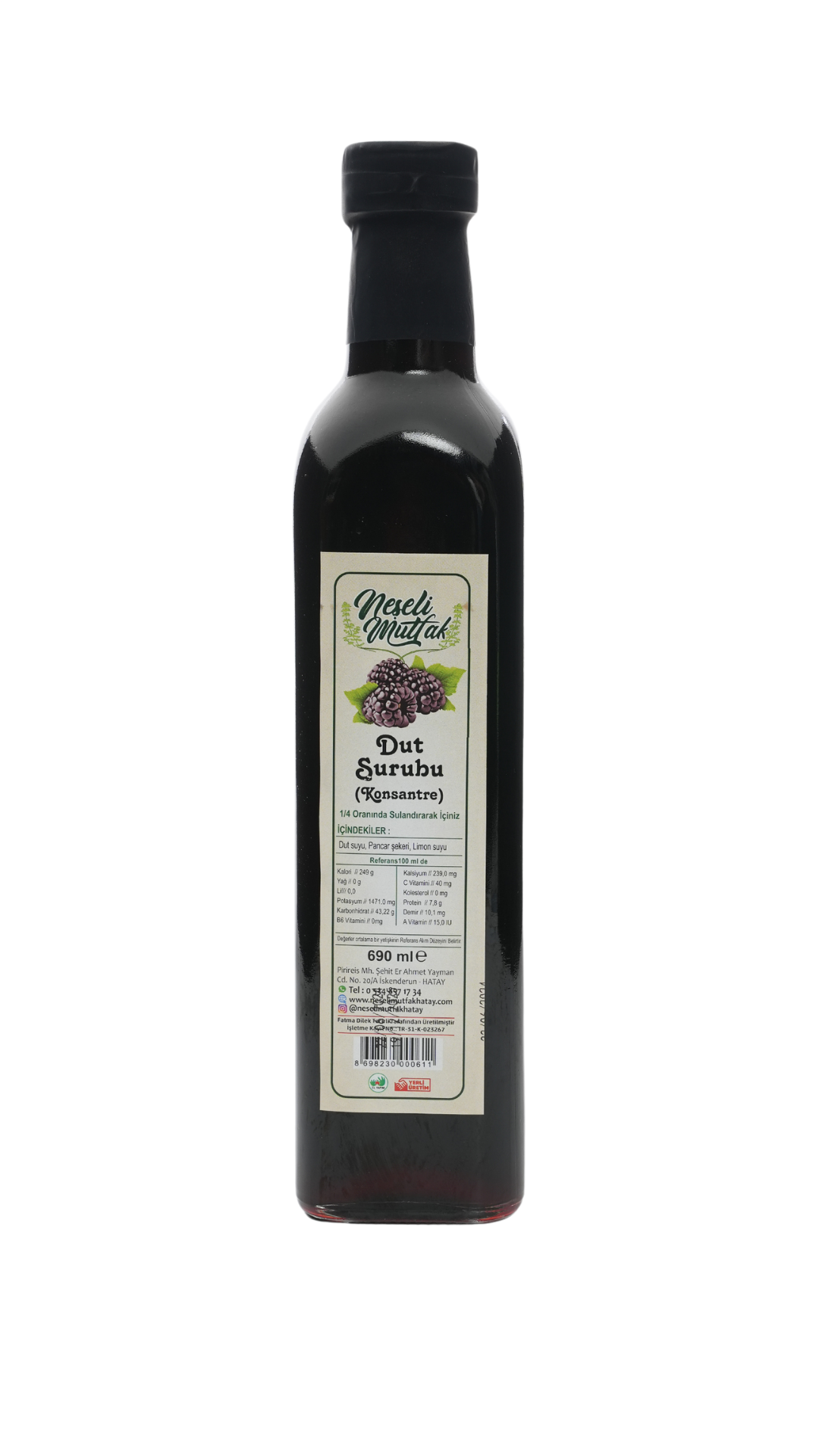 Karadut Özü Şurubu ( Konsantre ) 690 ml