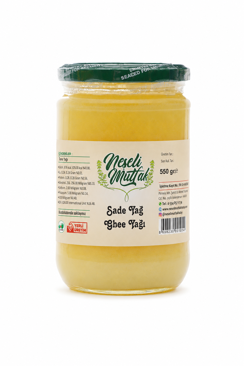 Sade Yağ 550 Gr