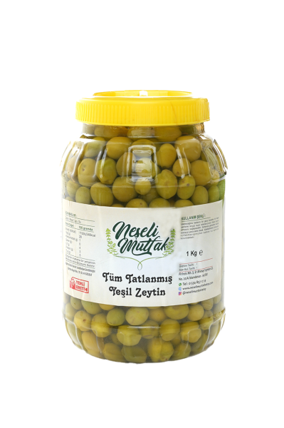 Yeşil Zeytin Tüm Tatlandırma Kırılmamış 1 Kg