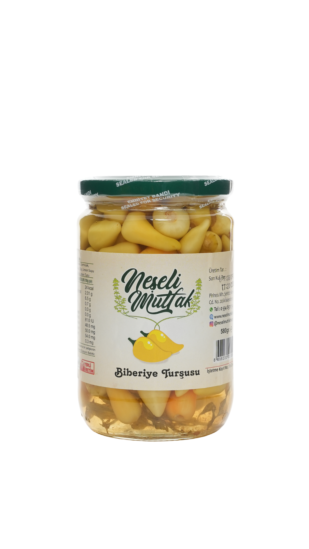 Biberiye Turşusu 550 Gr