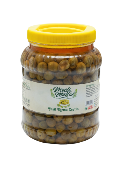 Yeşil Kırma Zeytin (Halhali)  1,5 Kg