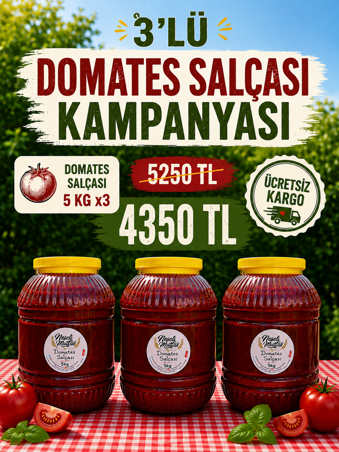 Domates Salçası 15 kg Yeni Sezon