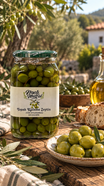 Yeşil Zeytin Topak Külleme Kırılmadan Tatlandırma 460 gr Net